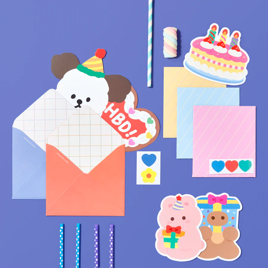 Illustration Card Set Gift Rabbit - Image 8